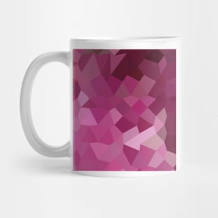 French Rose Pink Abstract Low Polygon Background Mug